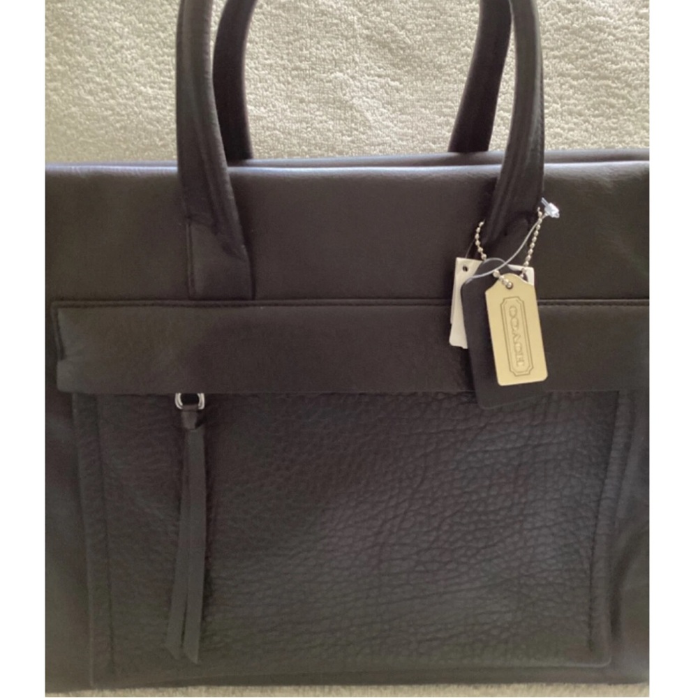 Coach Bleecker Riley Black Leather Carryall Bag 27927 NWT